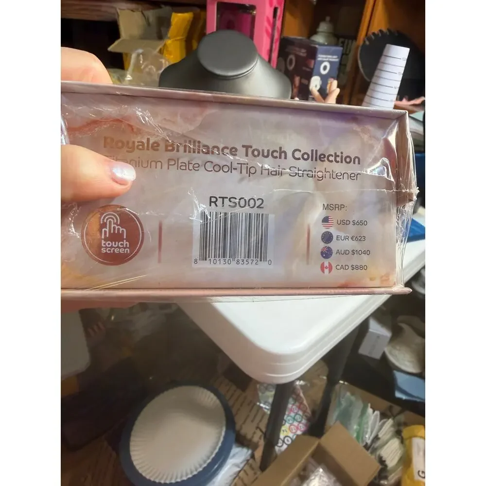 Royale Brilliance Touch Titanium Flat Iron Rose Gold NEW Sealed Box